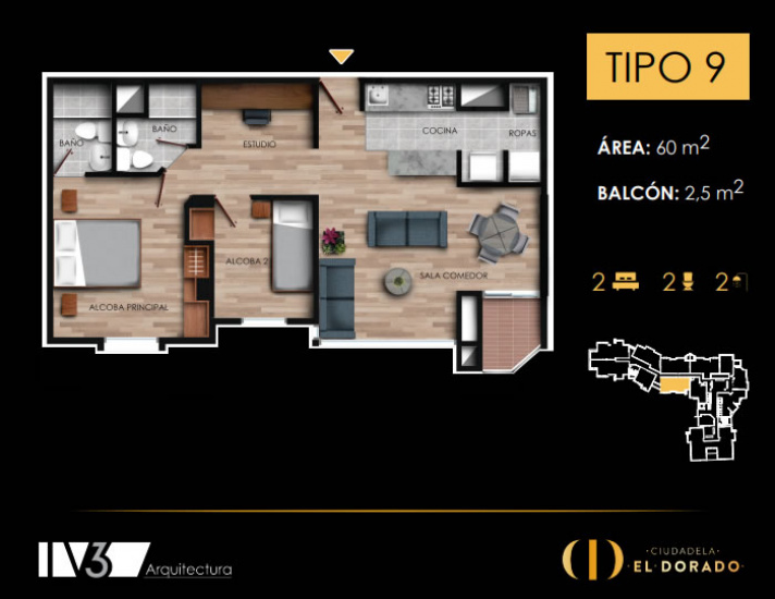 TIPO 9, 60 m2