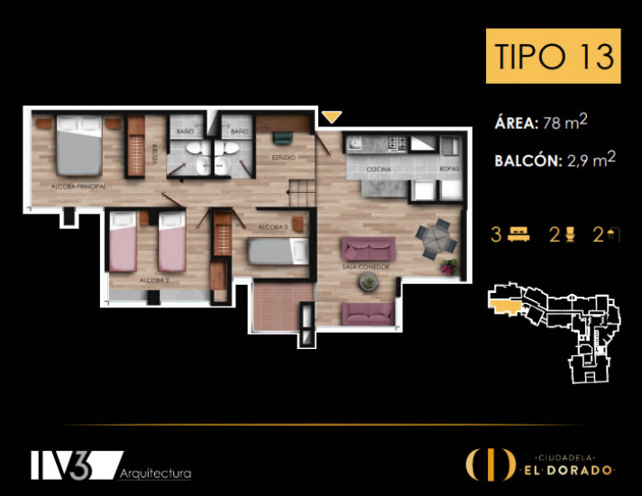 TIPO 13, 78 m2